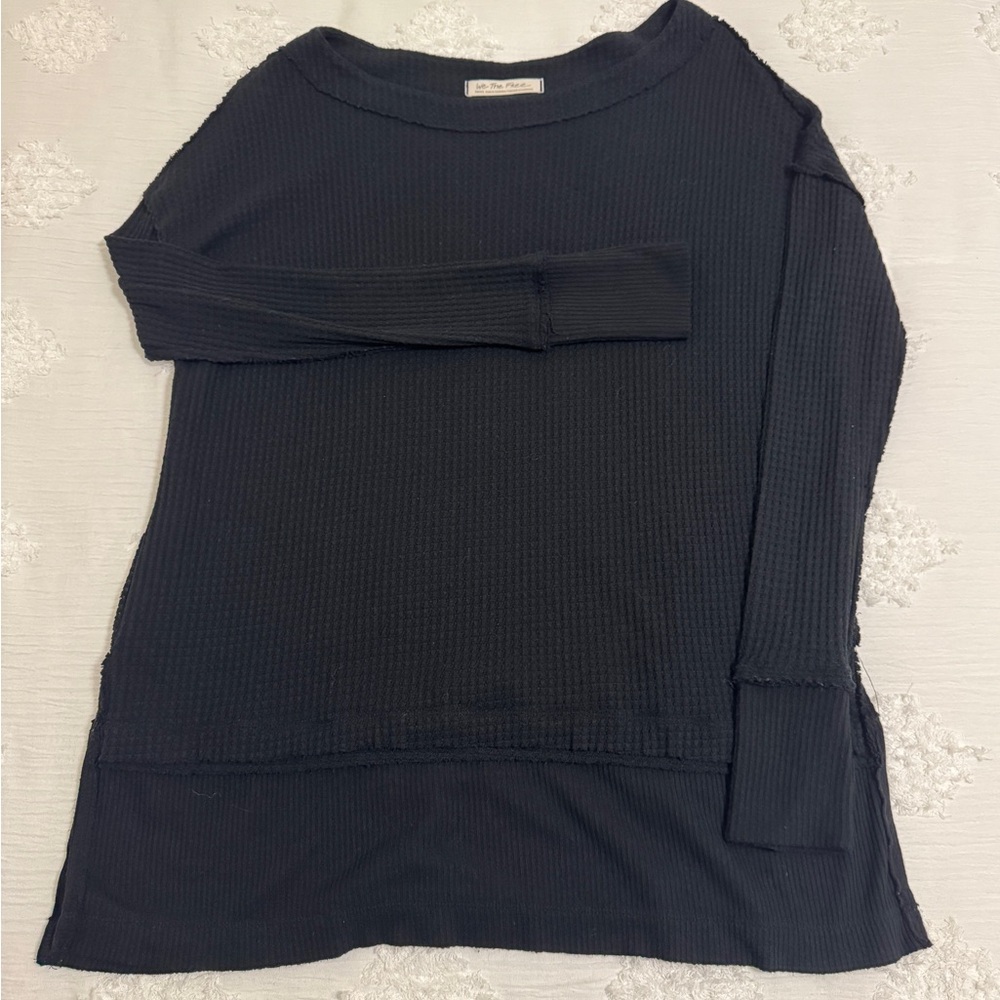 We the Free Black Tunic Sweater